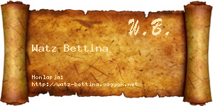 Watz Bettina névjegykártya